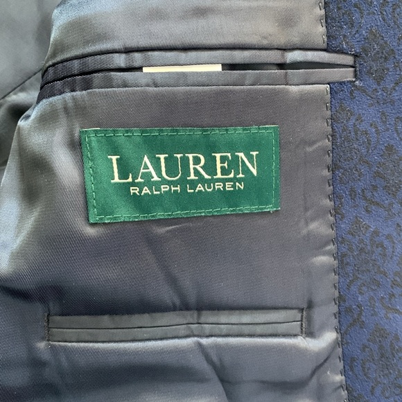 Lauren Ralph Lauren Blue Velvet Blazer - Picture 11 of 15